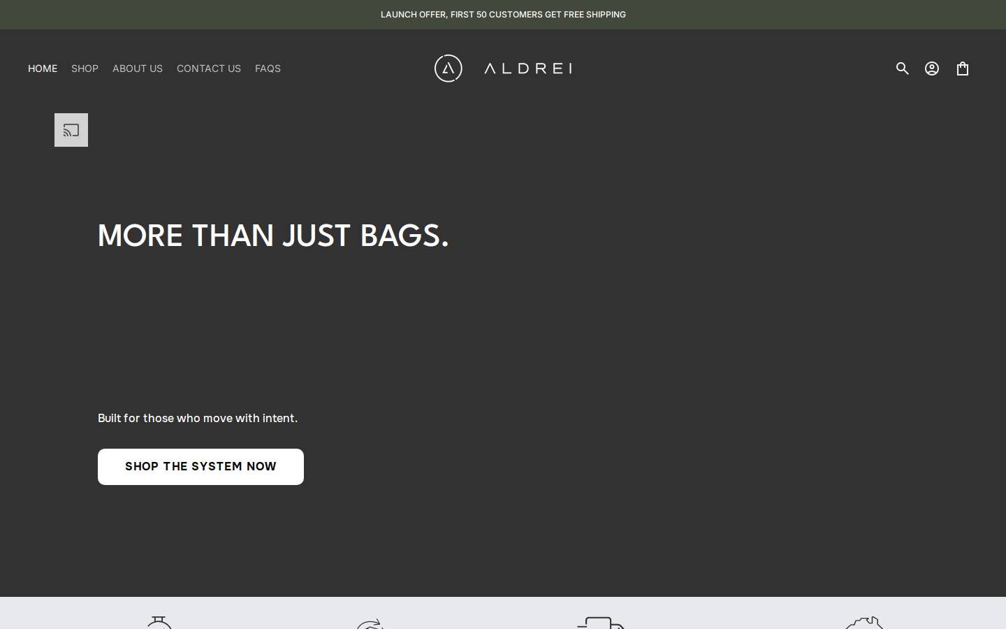 aldrei.com homepage screenshot
