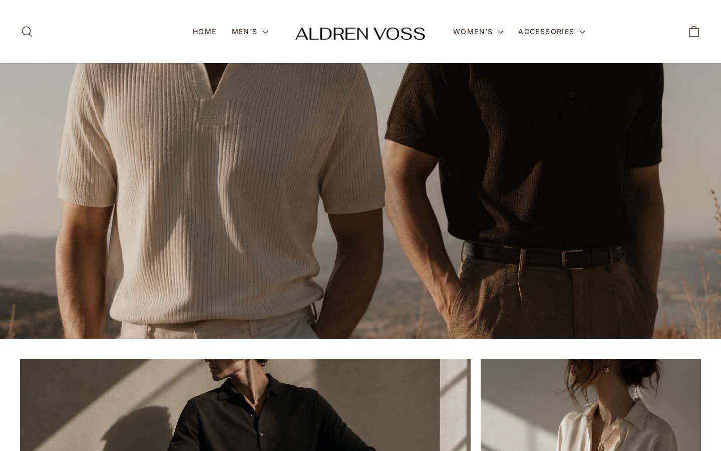 aldrenvoss.com homepage screenshot