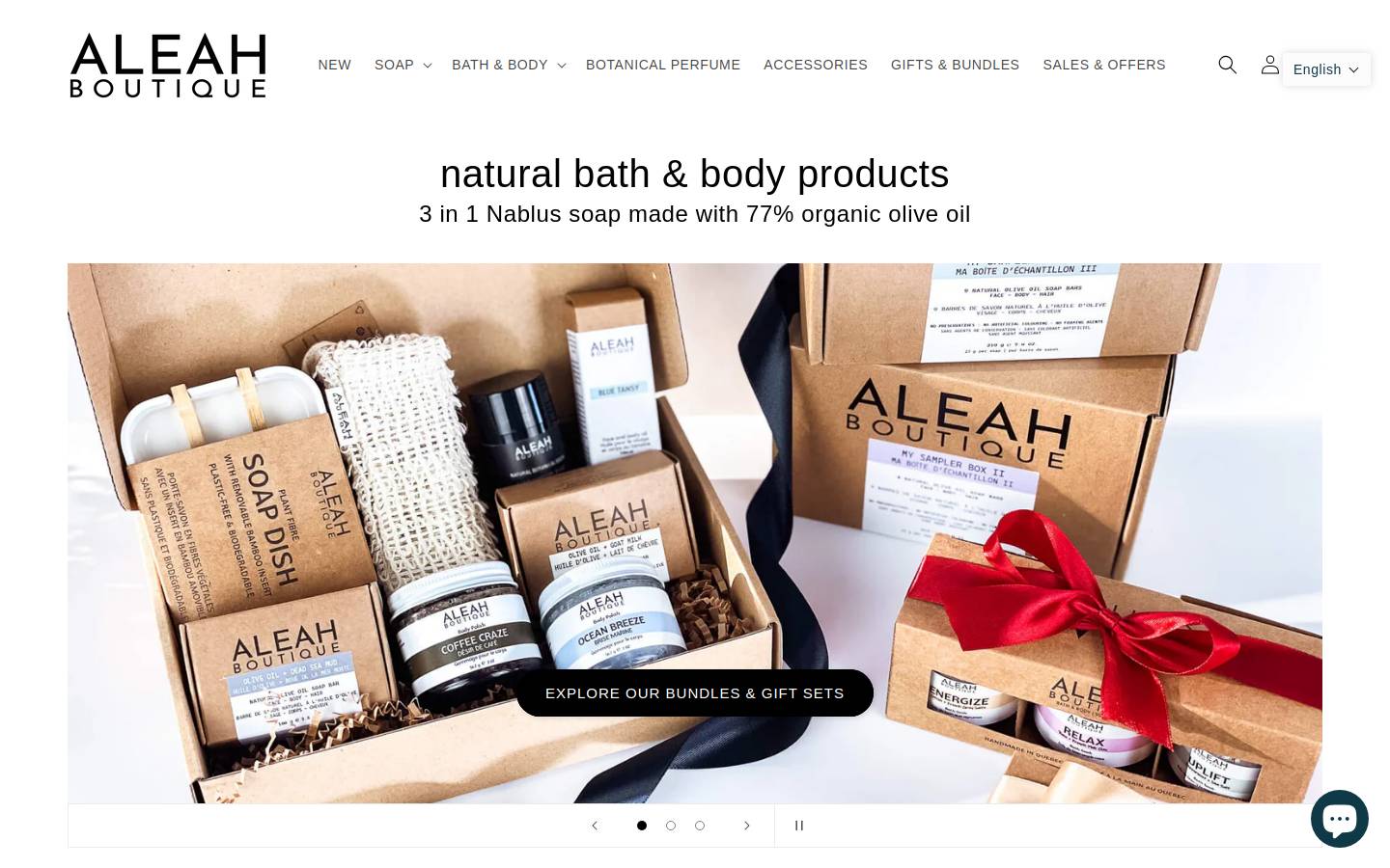 aleah-boutique.com homepage screenshot