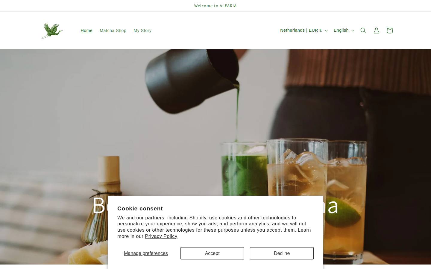 alearia.com homepage screenshot