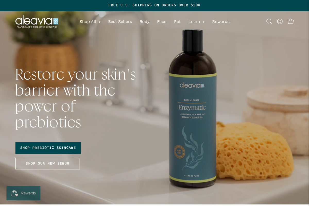 Aleavia homepage screenshot