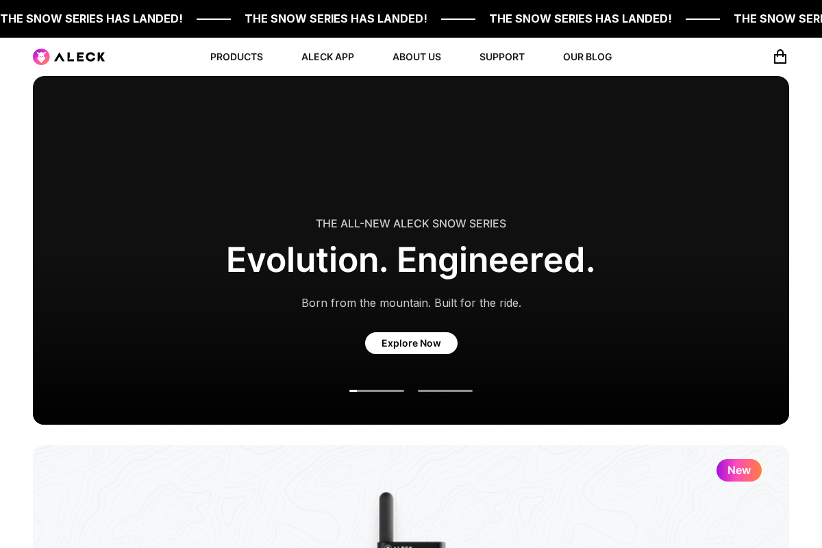 Aleck homepage screenshot