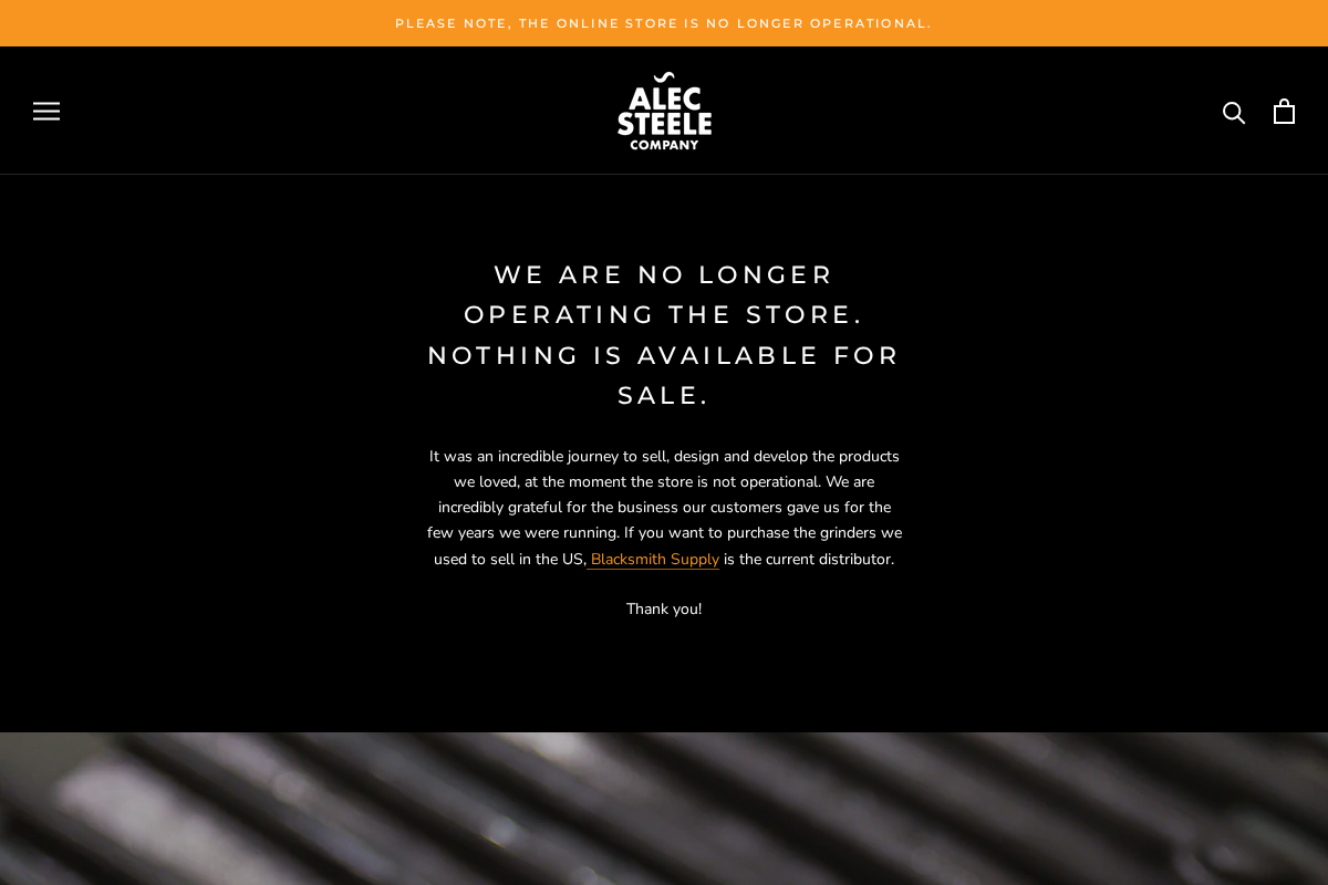 Alec Steele Co. homepage screenshot