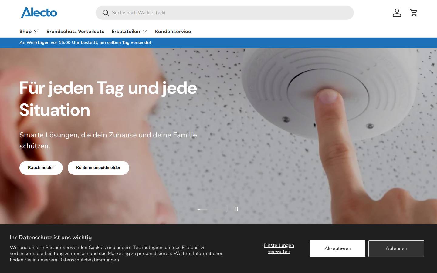Alectohome homepage screenshot