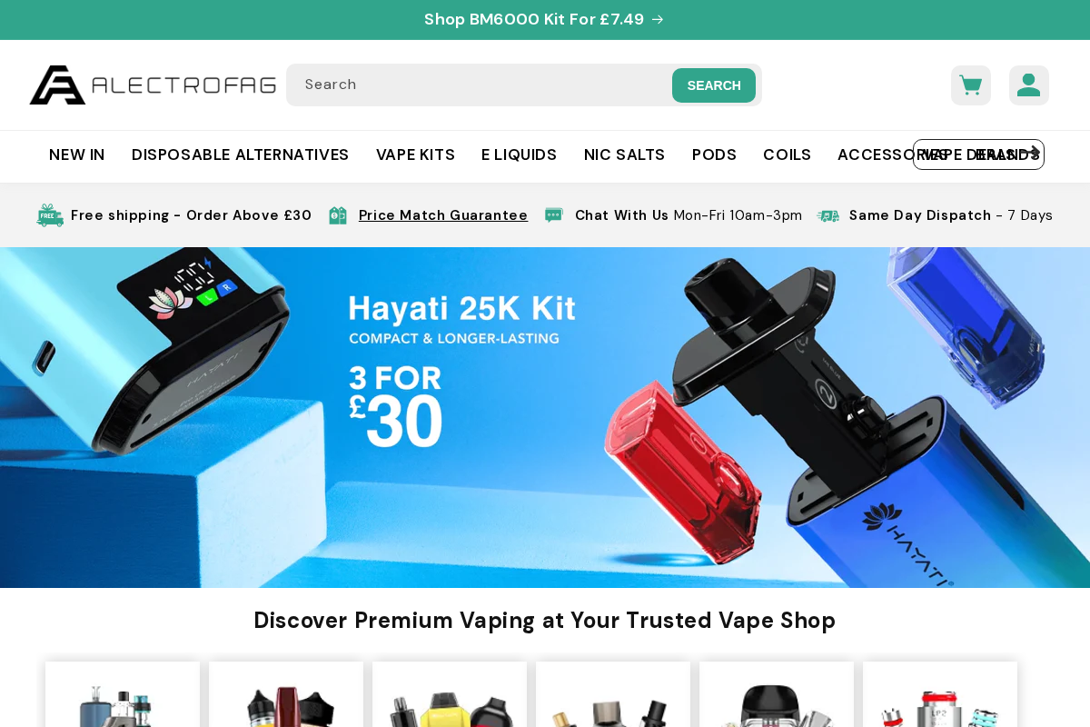 Alectrofag homepage screenshot