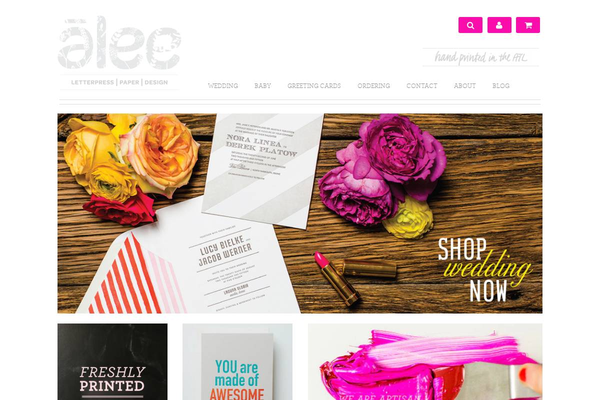 aleeandpress.com homepage screenshot