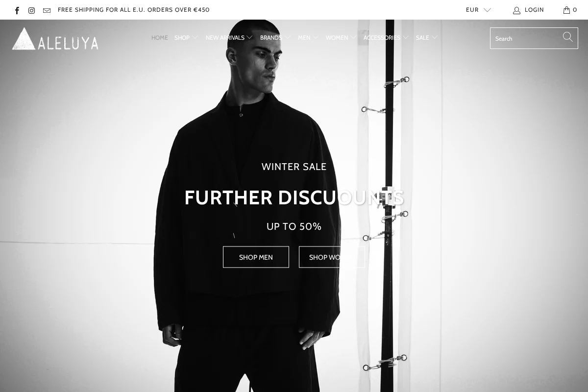 Aleluya Concept Store homepage screenshot