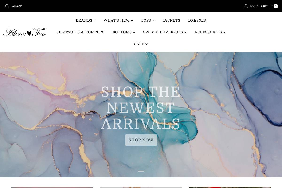 alenetoo.com homepage screenshot