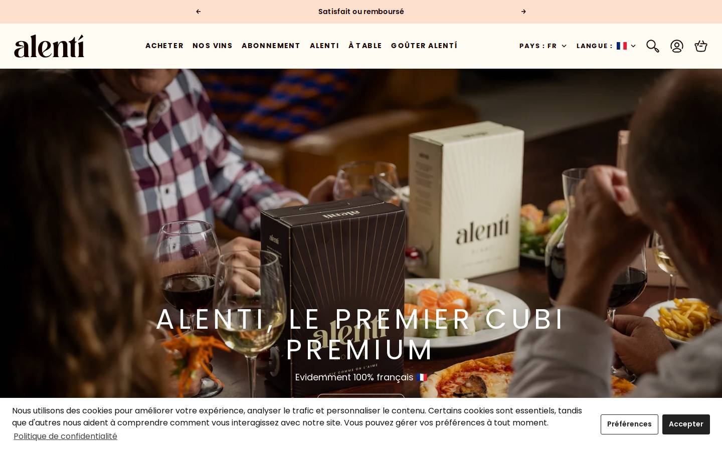 Alenti homepage screenshot
