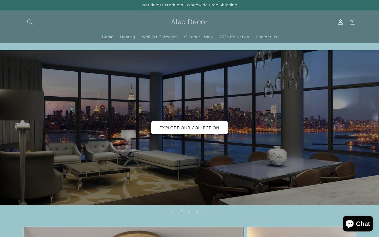aleodecor.com homepage screenshot