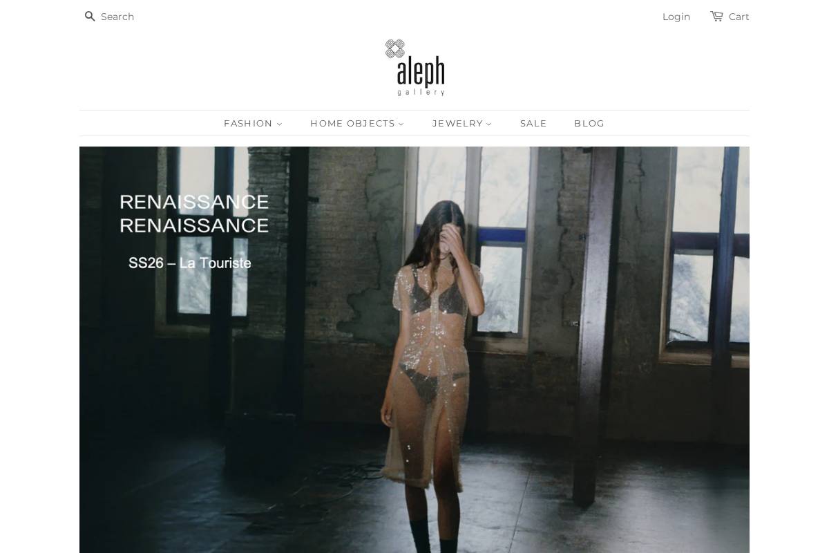 aleph-gallery.com homepage screenshot