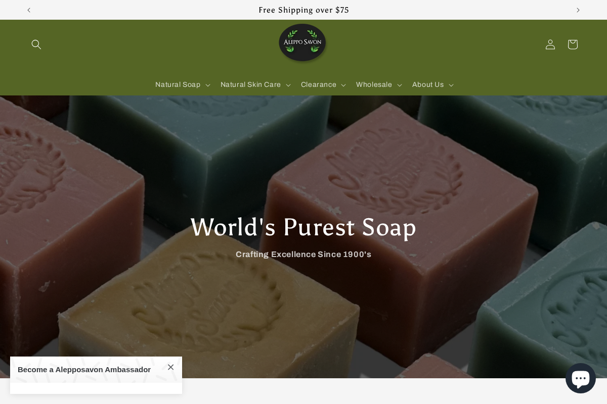 Aleppo Savon | Savon d’Alep homepage screenshot