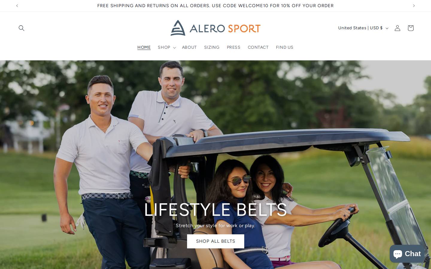 alerosport.com homepage screenshot