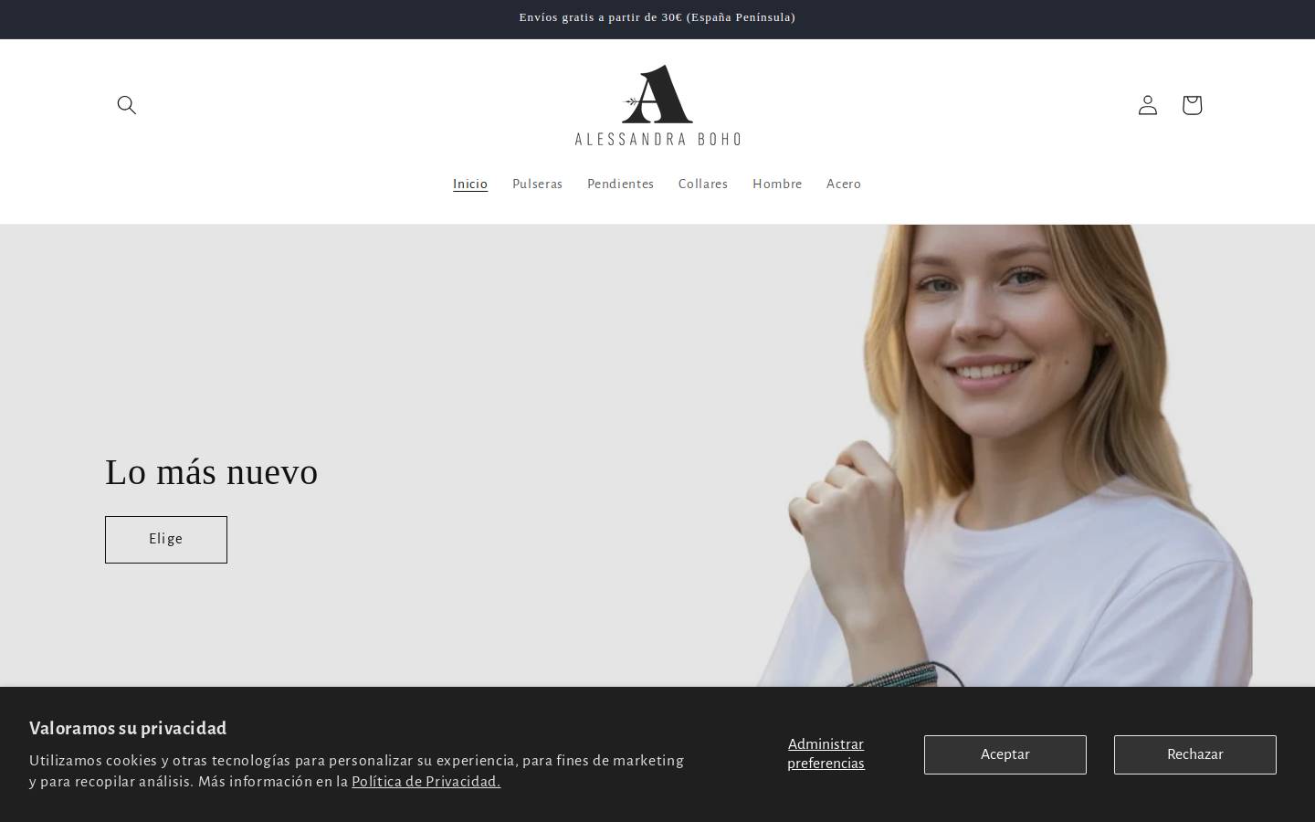 alessandraboho.com homepage screenshot