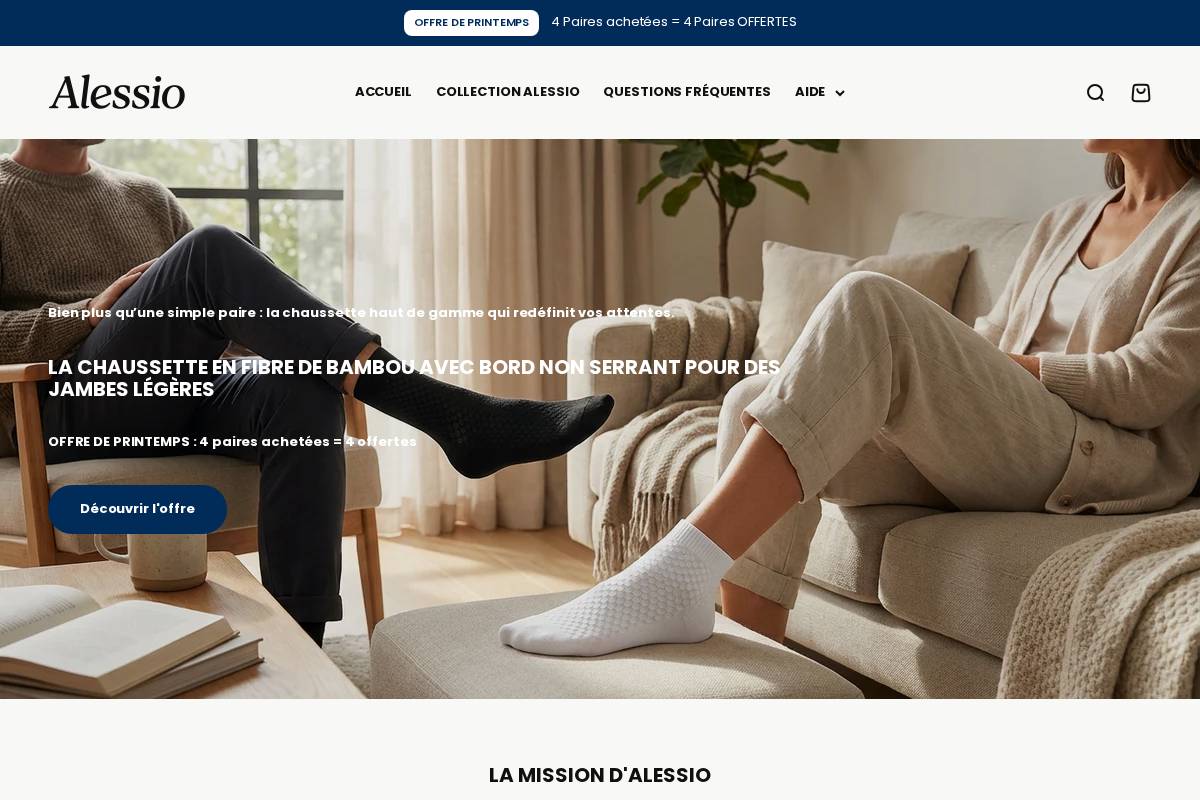Alessio Underwear homepage screenshot
