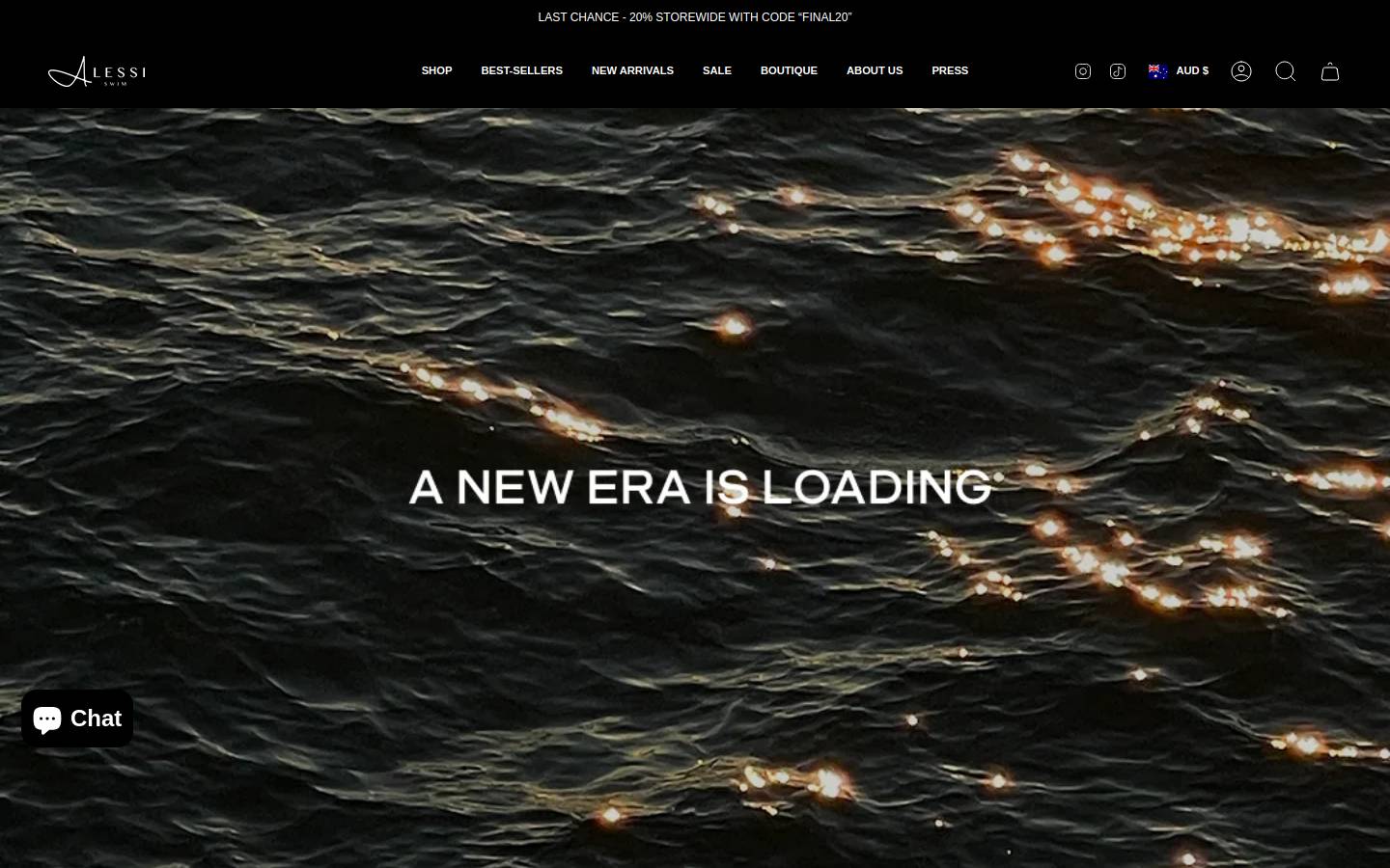 Alessiswim homepage screenshot