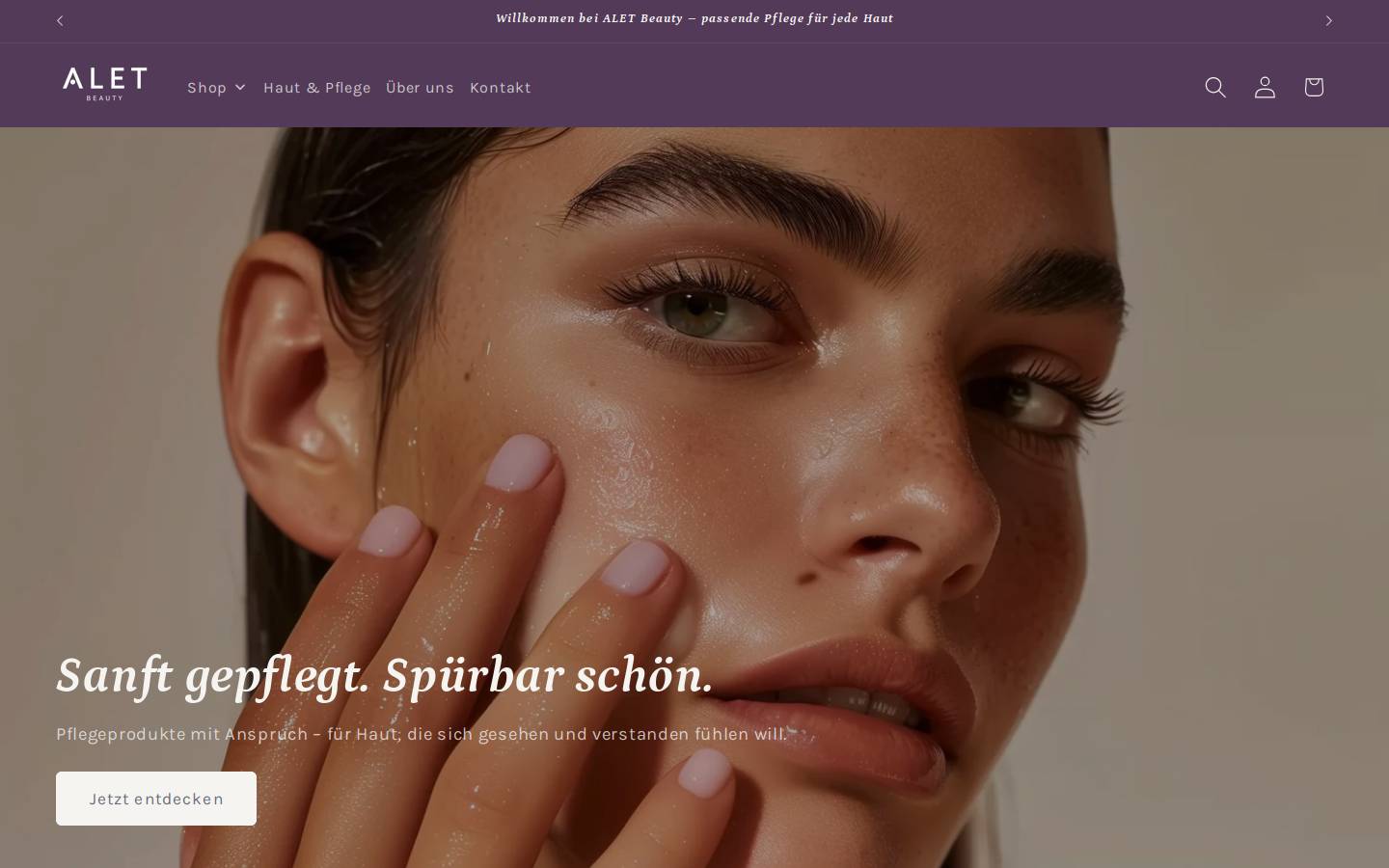 aletbeauty.com homepage screenshot