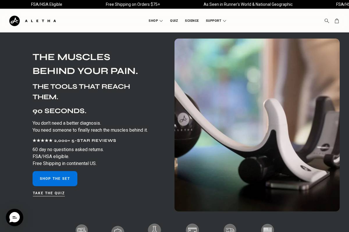 alethahealth.com homepage screenshot