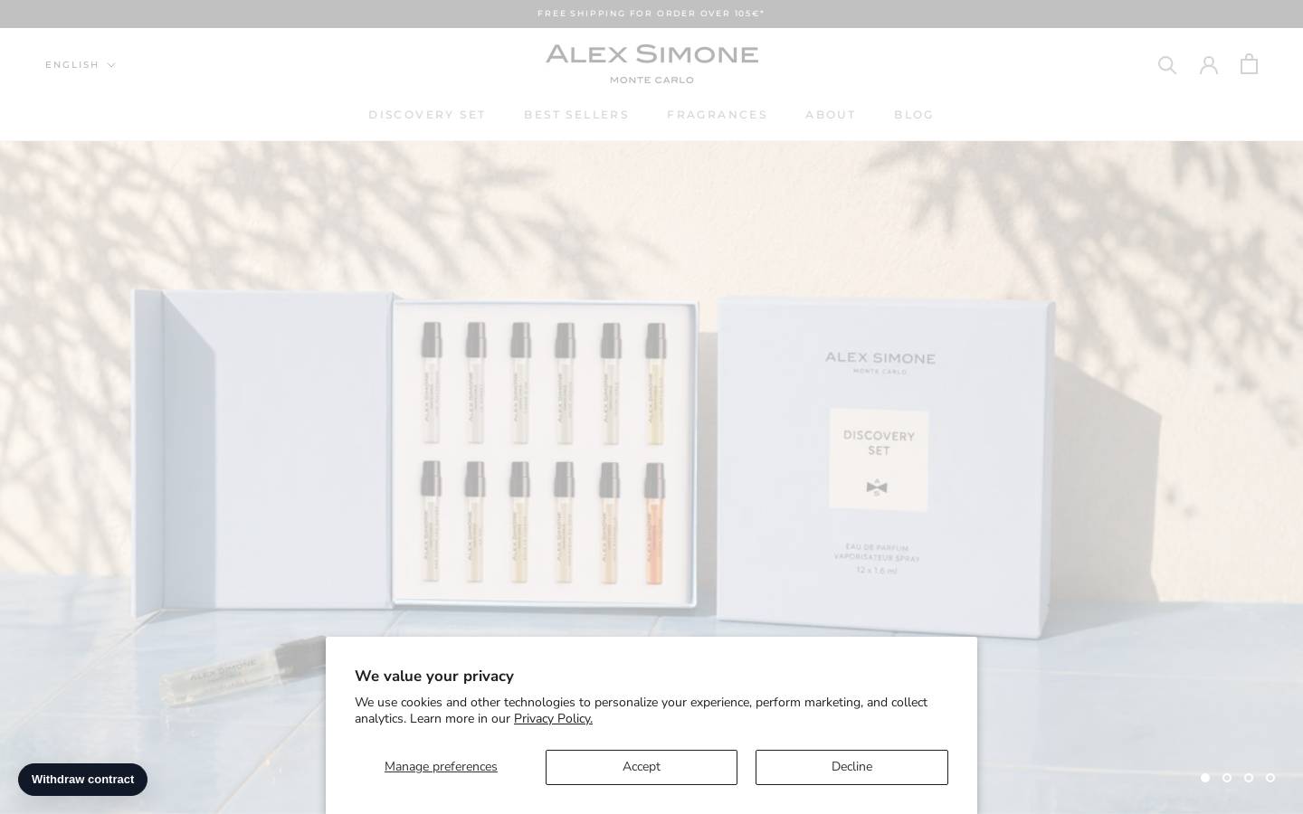 alex-simone.com homepage screenshot