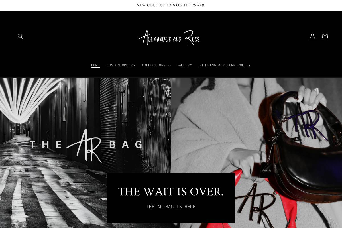 alexanderandross.com homepage screenshot