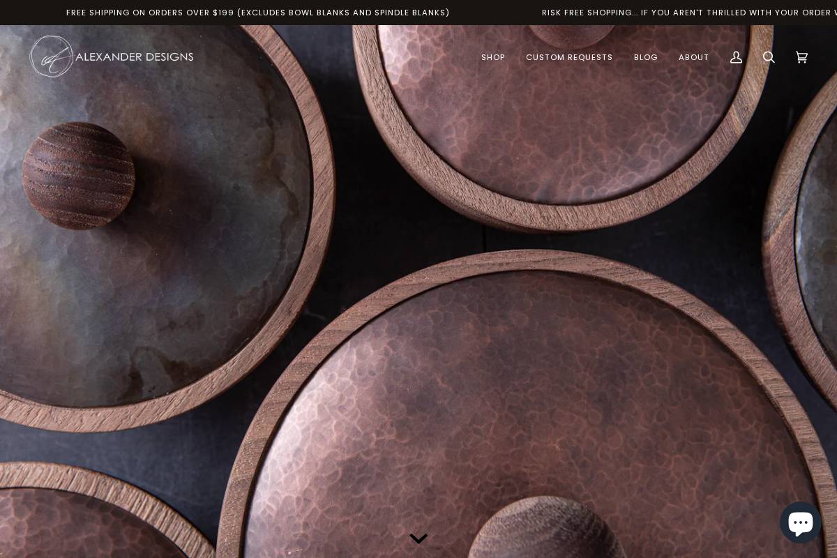 alexanderdesigns.us homepage screenshot