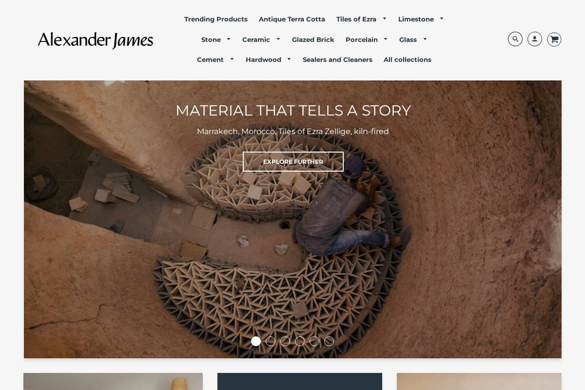 alexanderjames.shop homepage screenshot