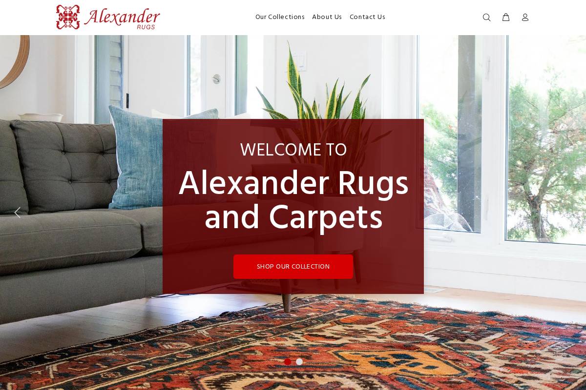 alexanderrugs.com homepage screenshot