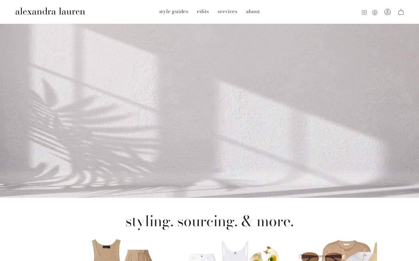 alexandra-lauren.com homepage screenshot