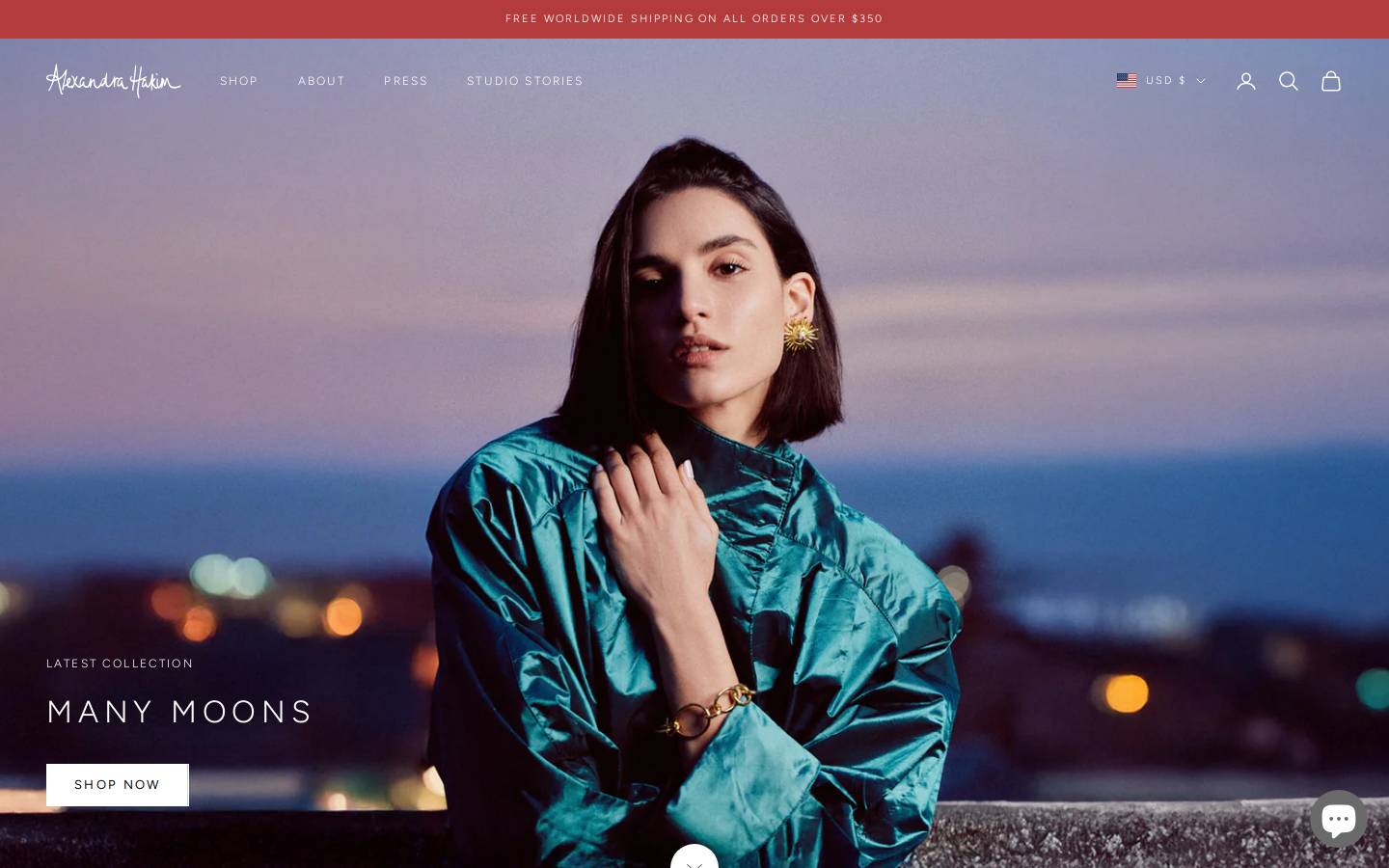 Alexandra Hakim homepage screenshot