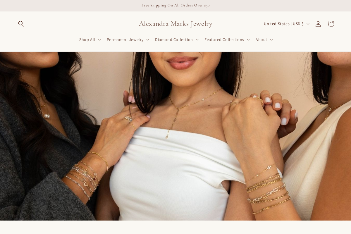 Alexandramarksjewelry homepage screenshot
