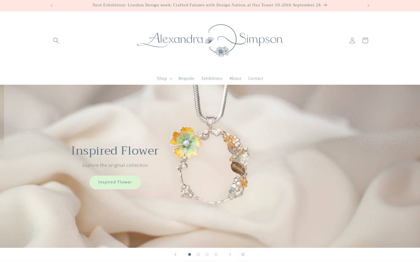 alexandrasimpson.com homepage screenshot