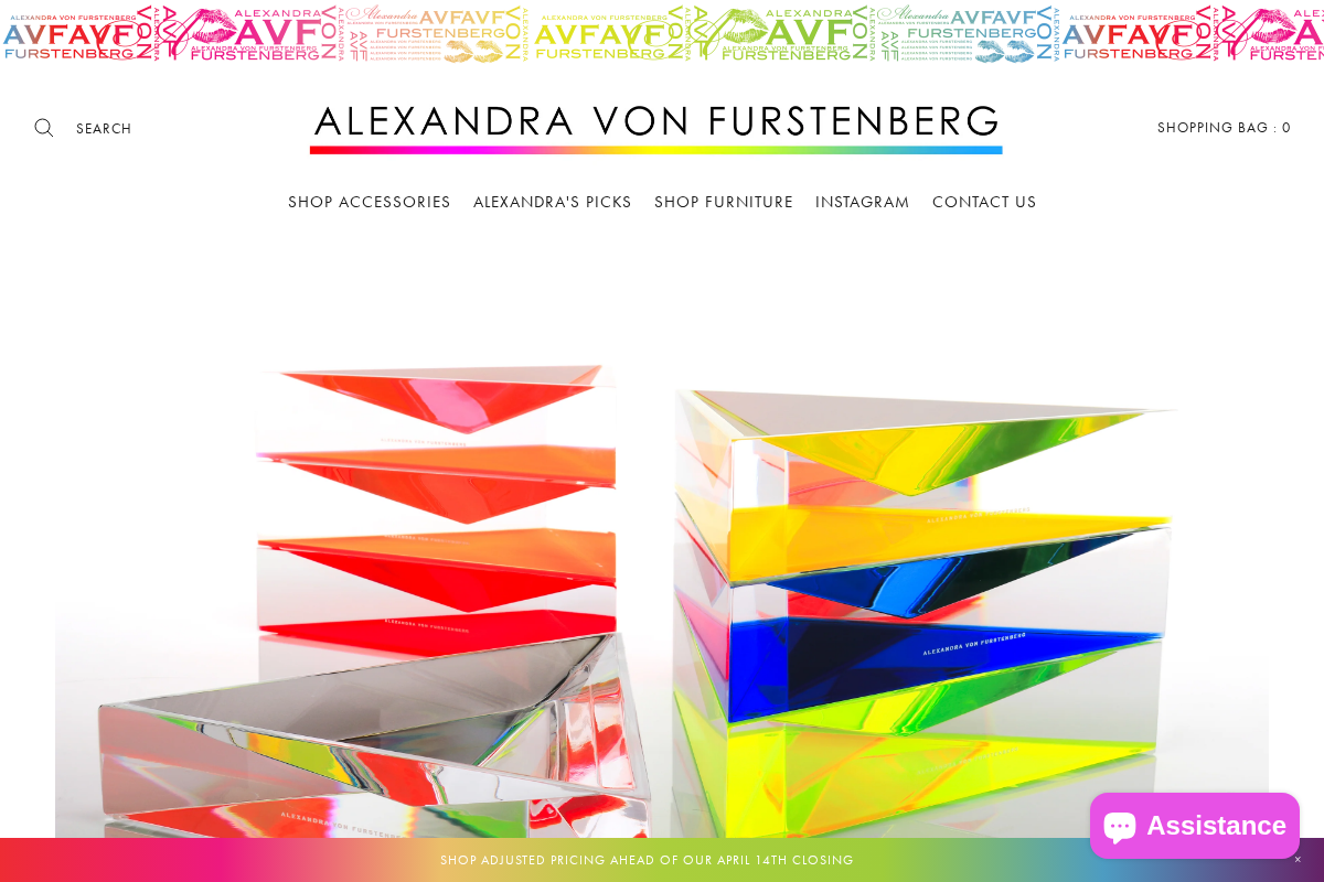 alexandravonfurstenberg.com homepage screenshot