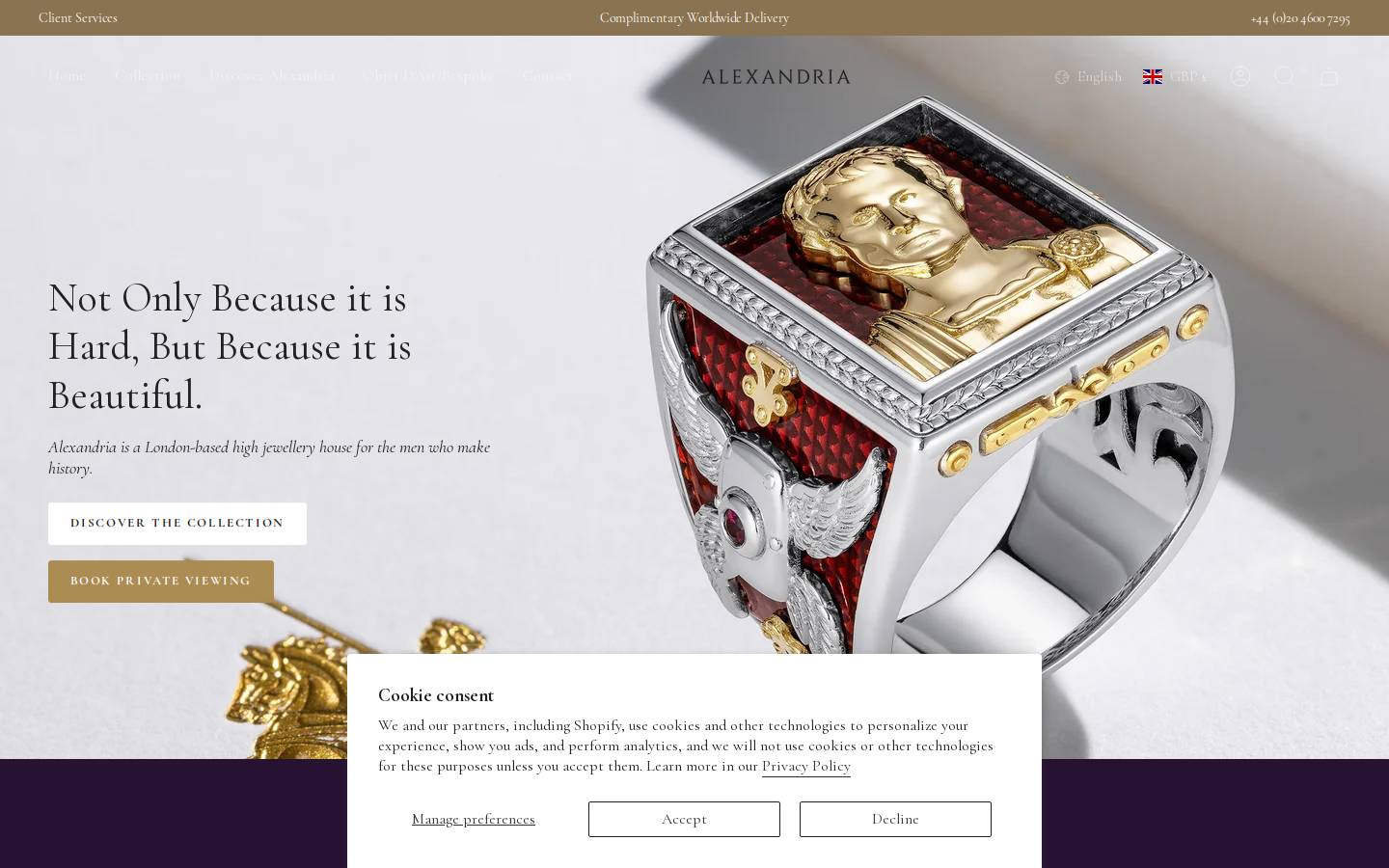 alexandria.co homepage screenshot