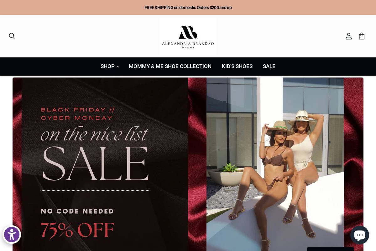 Shoes by Alexandria Brandao homepage screenshot