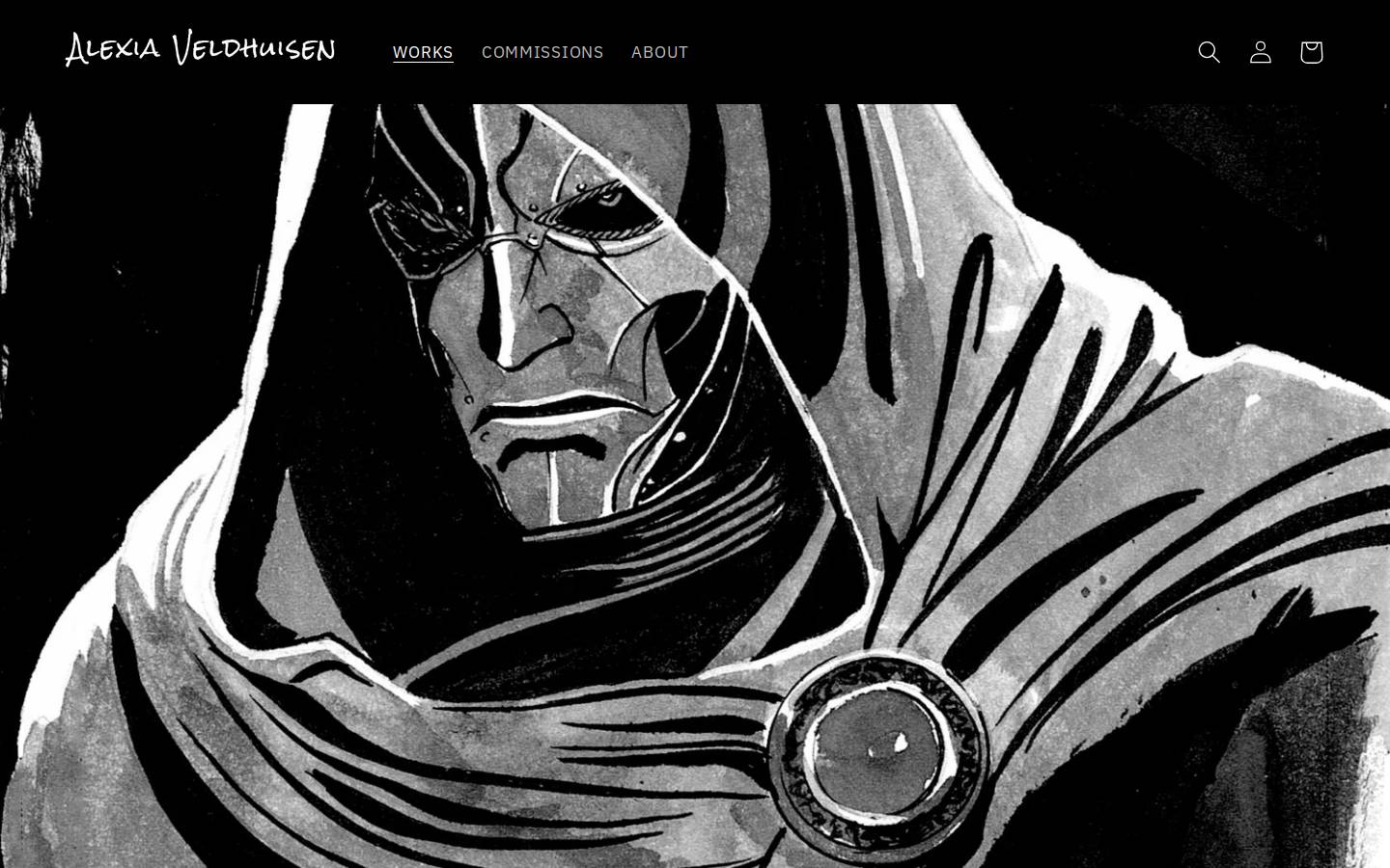 alexiaveldhuisenart.com homepage screenshot