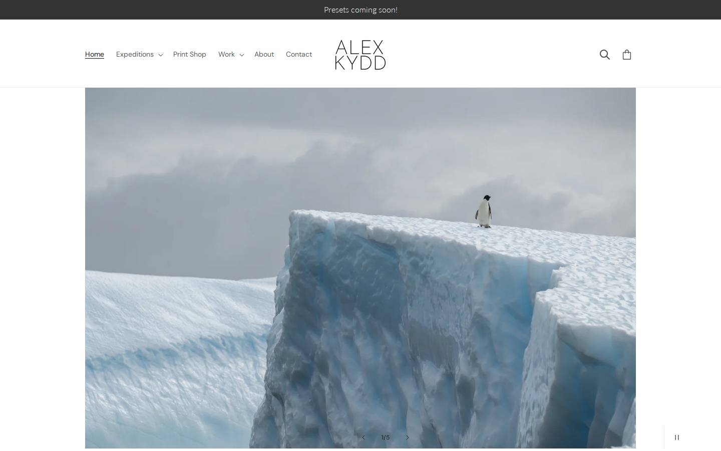 alexkydd.com homepage screenshot