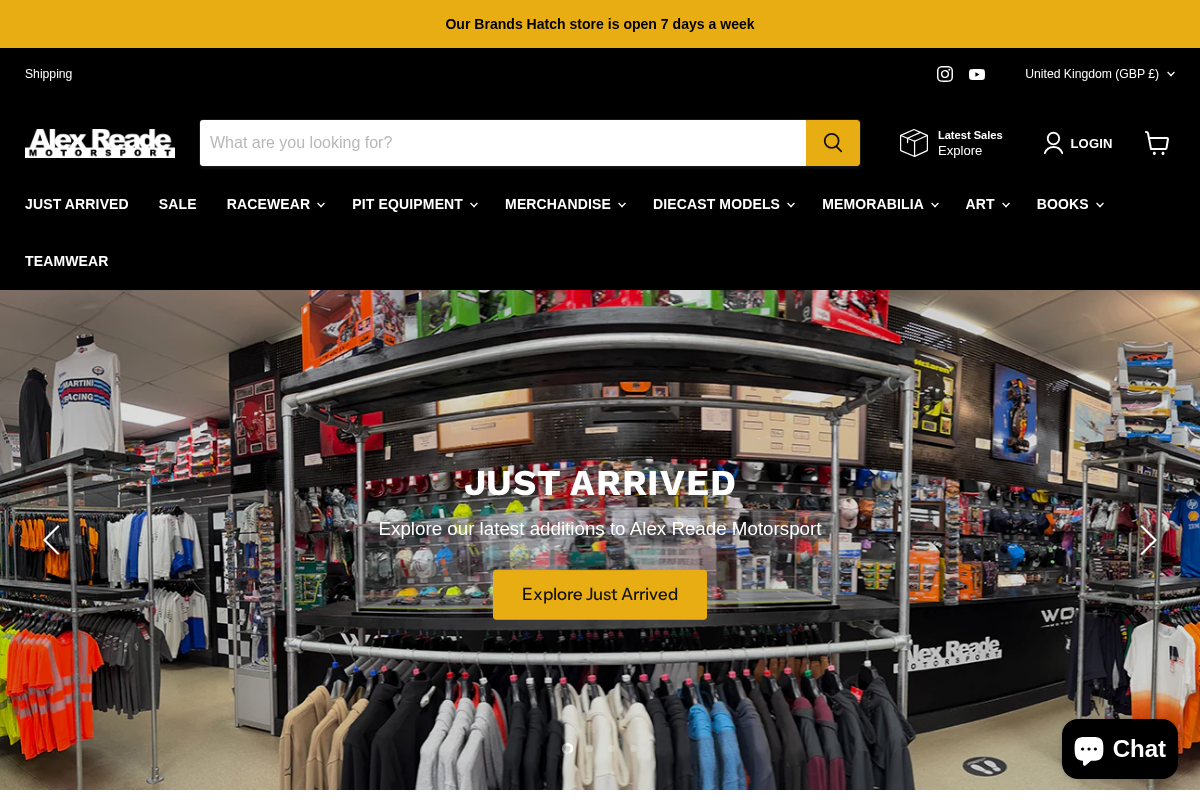 Alex Reade Motorsport homepage screenshot