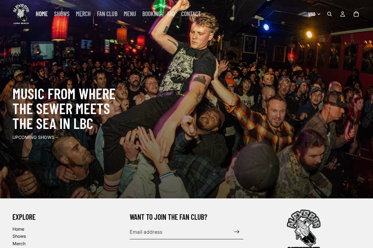 alexsbar.com homepage screenshot