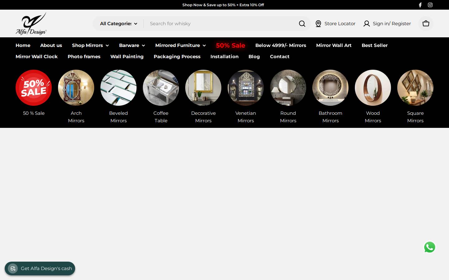 alfadesigns.in homepage screenshot