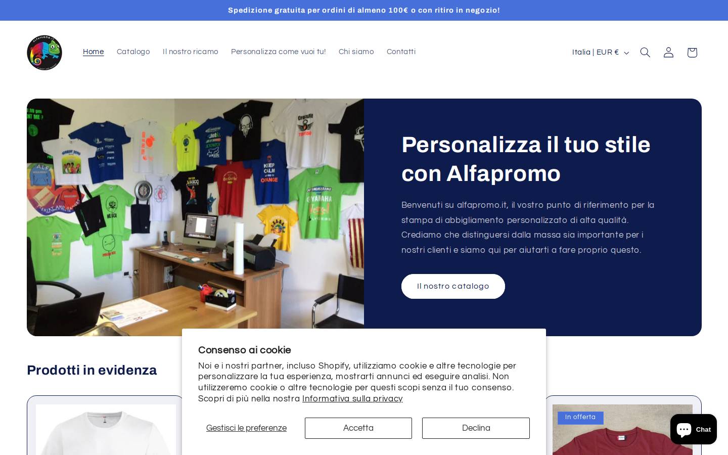 alfapromo.it homepage screenshot