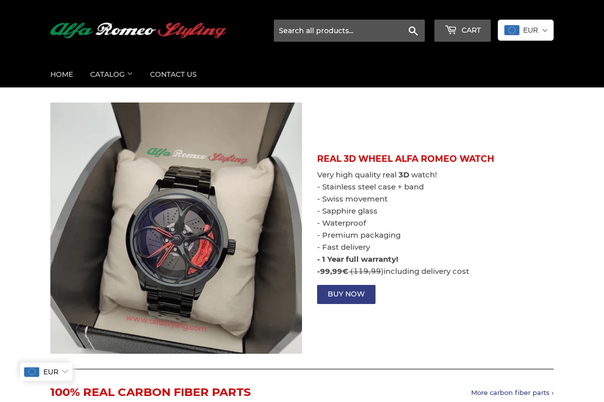 Alfastyling homepage screenshot