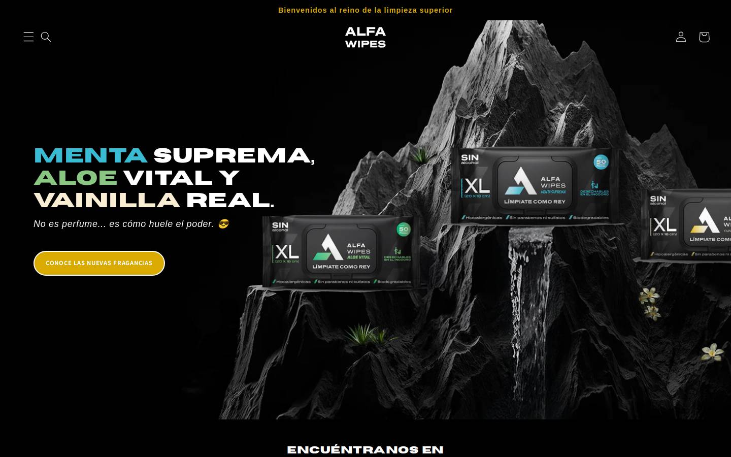 alfawipes.com homepage screenshot