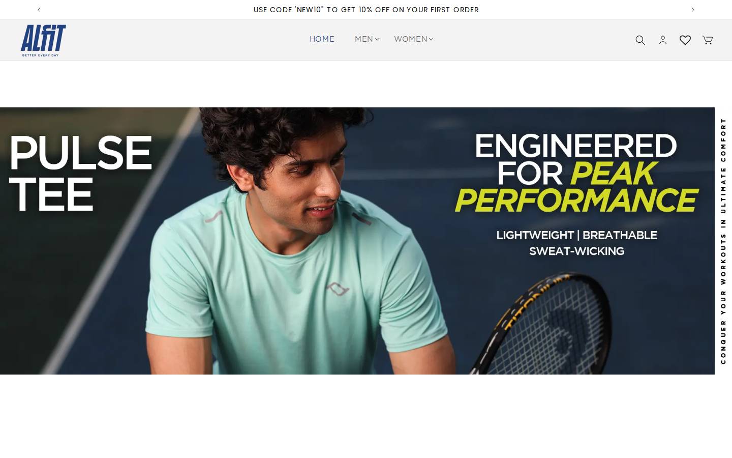 alfit.in homepage screenshot