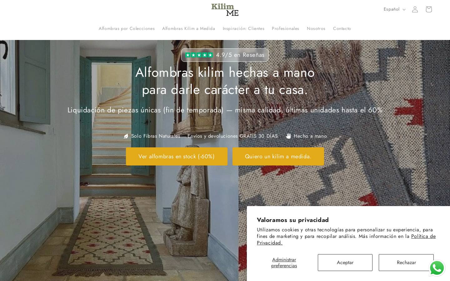 alfombraskilimme.com homepage screenshot