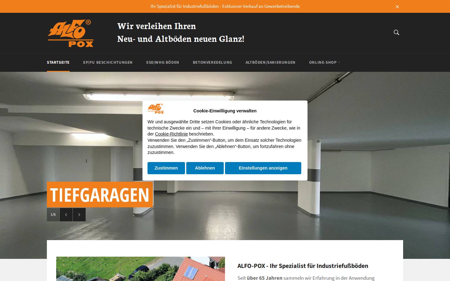 alfopox.de homepage screenshot
