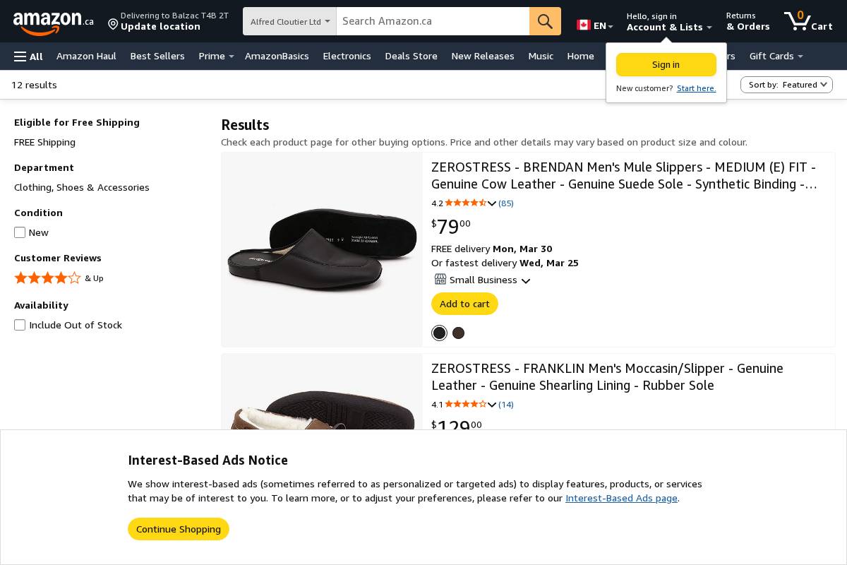 alfredcloutier.ca homepage screenshot