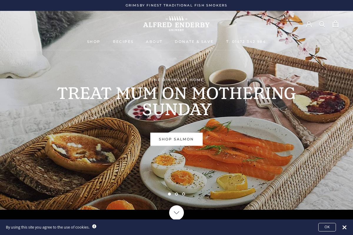Alfred Enderby homepage screenshot