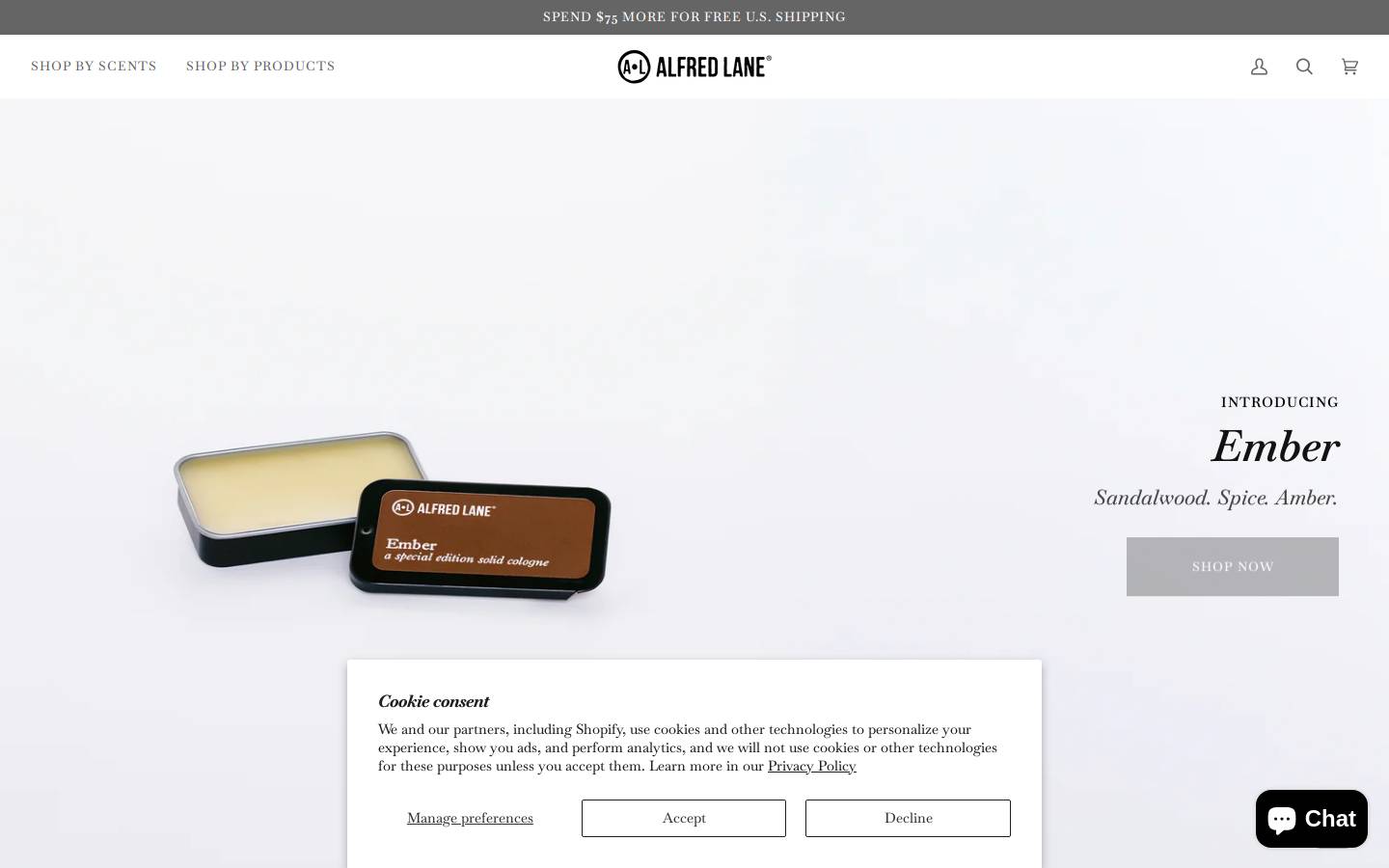 alfredlane.com homepage screenshot