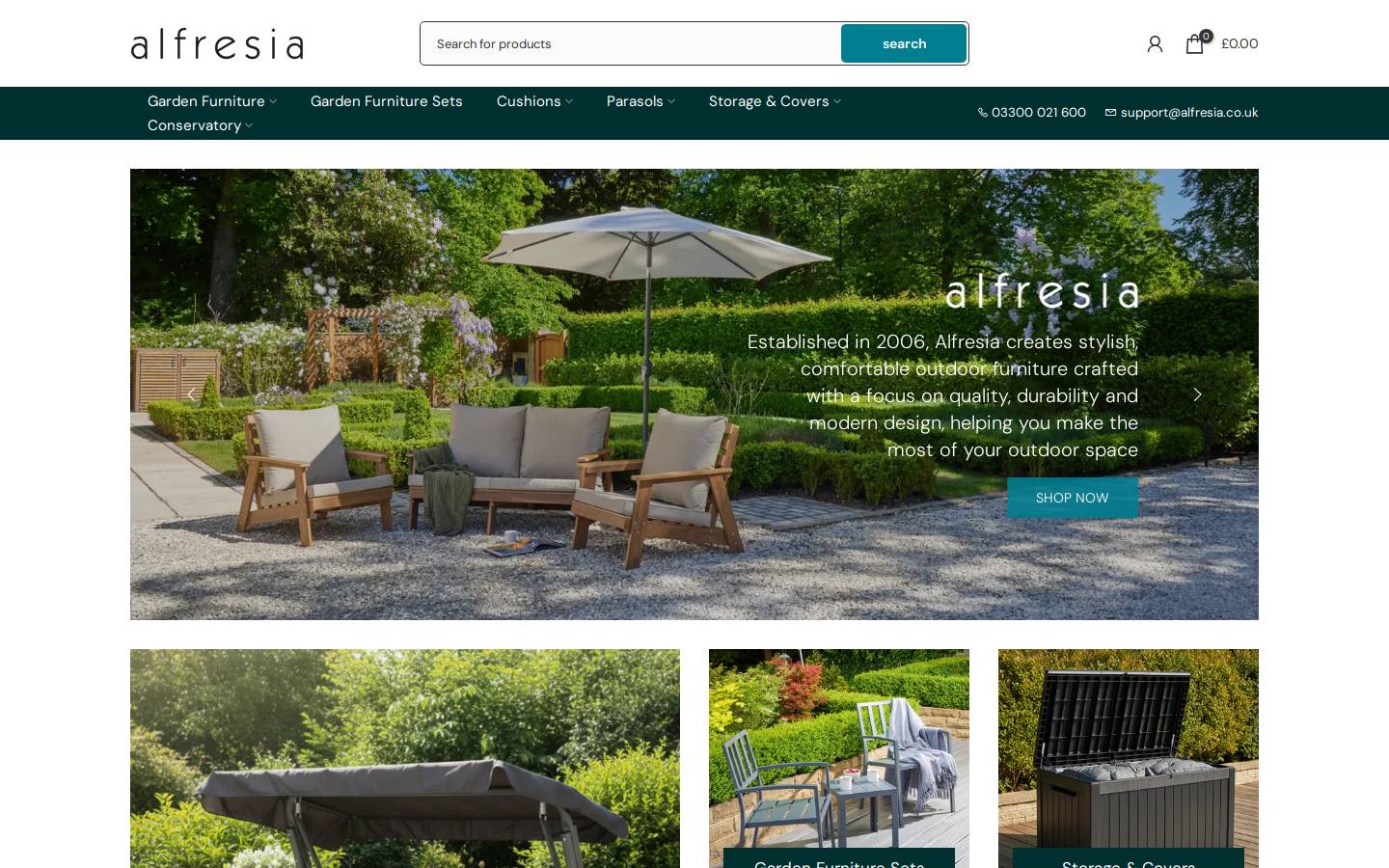 alfresia homepage screenshot
