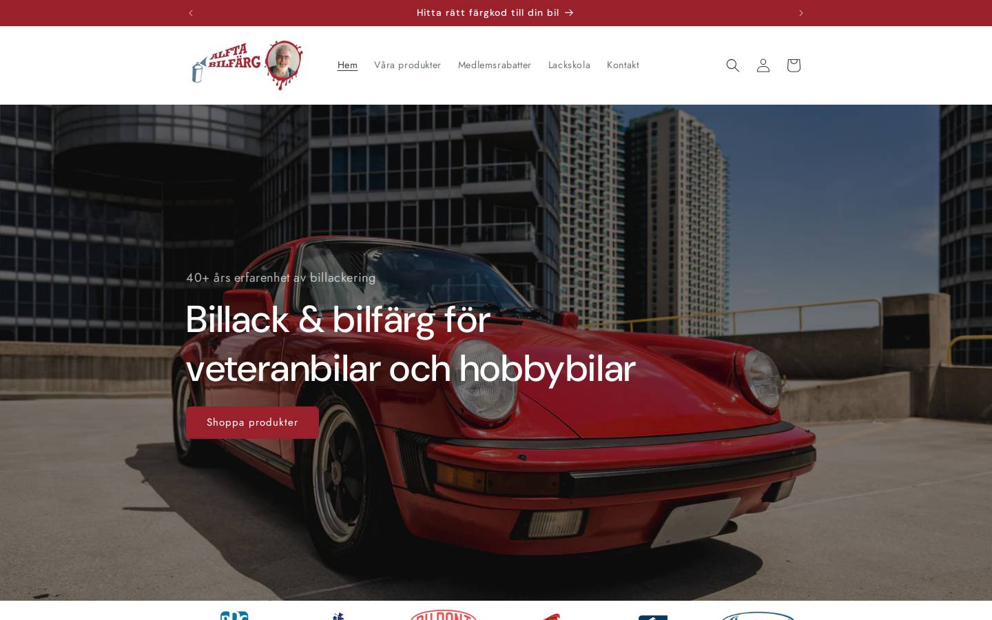 alftabilfarg.se homepage screenshot